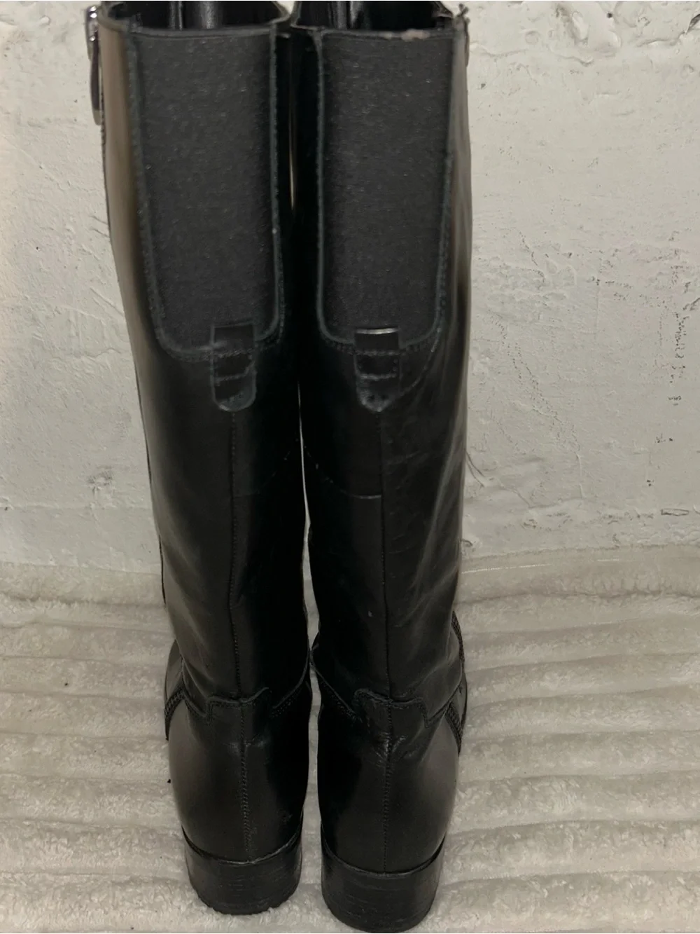 Marc Fisher Tall Black Leather Zip Over-the-Knee riding  Boots